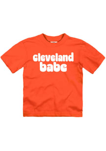 Cleveland Toddler Orange Babe Short Sleeve T-Shirt