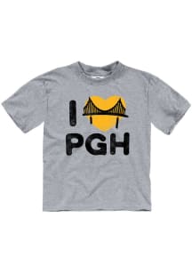 Pittsburgh Toddler Girls Grey Bridge PGH Short Sleeve T-Shirt
