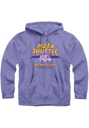 Pizza Shuttle Mens Purple Manhattan Van Long Sleeve Hoodie