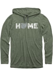 Ohio Mens Olive Home State Long Sleeve Hooded Tee