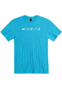 Wichita Teal Dots Wordmark Short Sleeve Fashion T Shirt
