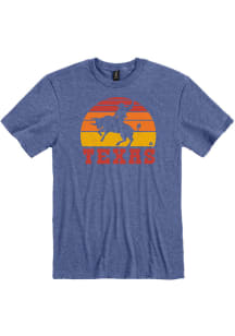Texas Blue Cowboy Sunset Short Sleeve Fashion T Shirt