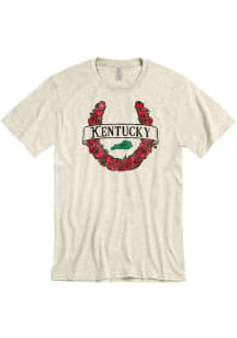 Kentucky Oatmeal Horseshoe Roses Short Sleeve Fashion T Shirt
