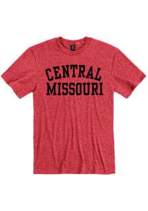 Central Missouri Mules Red Red Heather Team Name Short Sleeve Fashion T Shirt