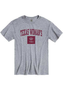 Texas Womans University Grey Name Short Sleeve T Shirt