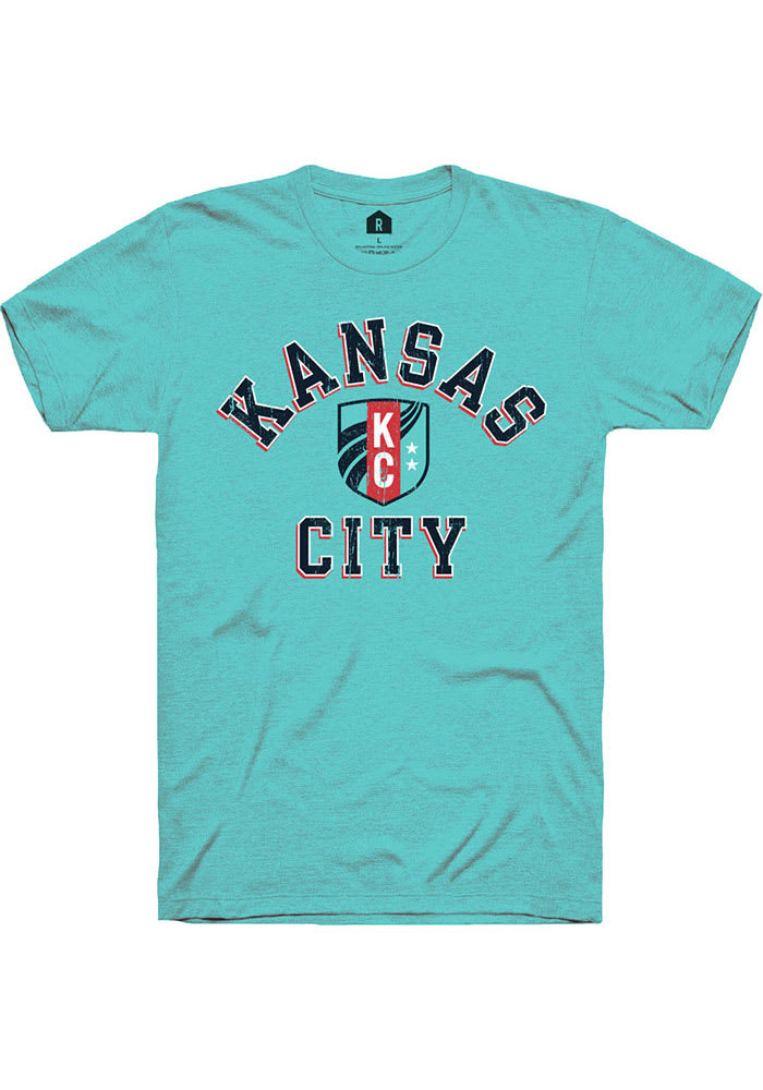 Rally KC Current Teal Heart and Soul Short Sleeve T Shirt