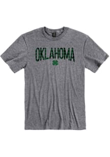 Oklahoma Graphite Wordmark Shamrock Short Sleeve T-Shirt