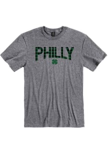 Philadelphia Graphite Wordmark Shamrock Short Sleeve T-Shirt