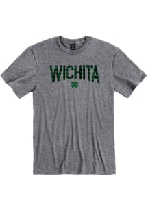 Wichita Graphite Wordmark Shamrock Short Sleeve T-Shirt