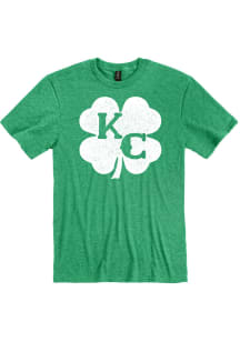 Kansas City Heather Green KC Shamrock Short Sleeve T-Shirt