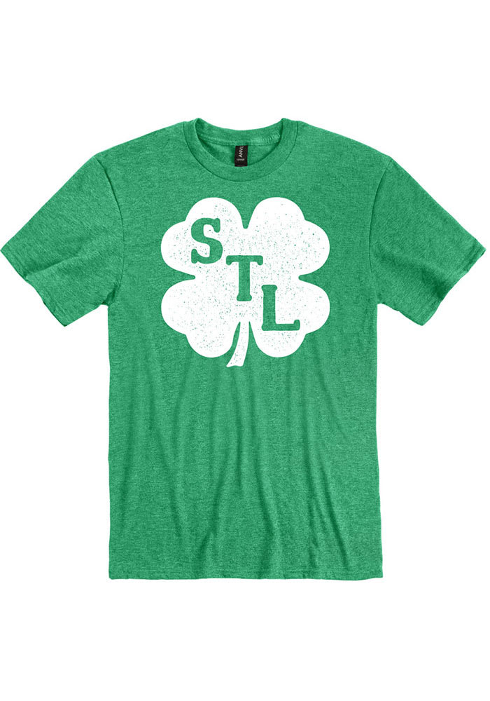 St. Louis Heather Green STL Shamrock Short Sleeve T-Shirt