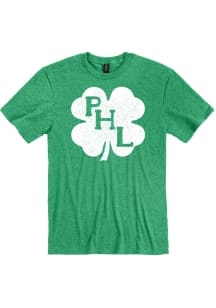 Philadelphia Heather Green PHL Shamrock Short Sleeve T-Shirt