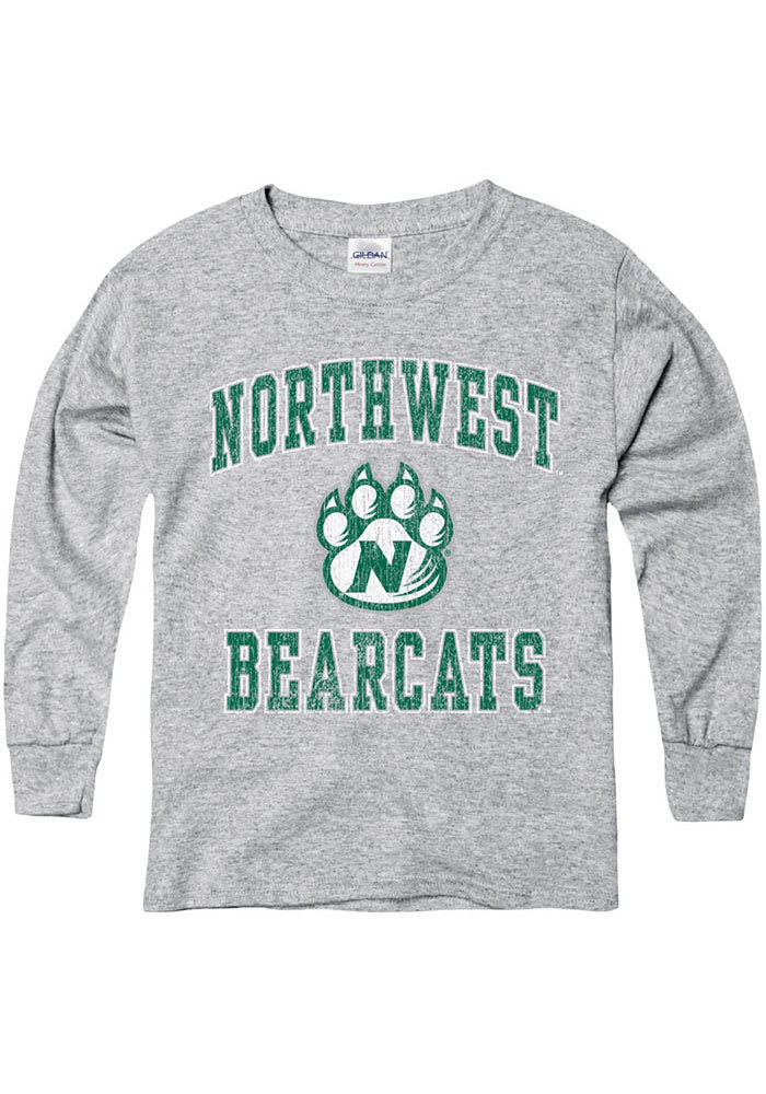 Northwest Missouri State Bearcats Youth Grey No 1 Design Long Sleeve T-Shirt