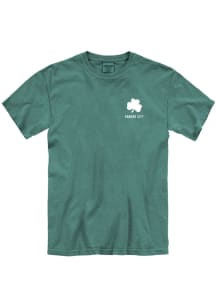 Kansas City Light Green Shamrock Wordmark Short Sleeve T-Shirt