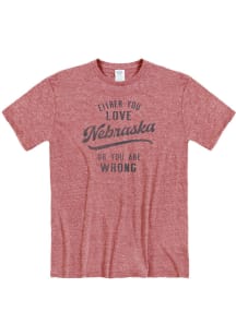 Nebraska Red Either You Love Short Sleeve Fashion T Shirt