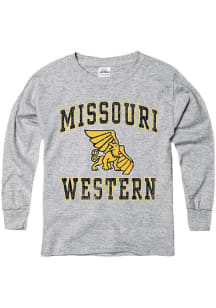 Missouri Western Griffons Youth Grey No 1 Design Long Sleeve T-Shirt