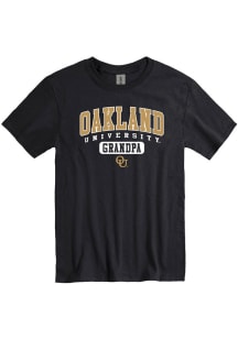 Oakland University Golden Grizzlies Black Grandpa Graphic Short Sleeve T Shirt