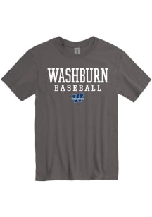 Washburn Ichabods Charcoal Baseball Stacked Short Sleeve T Shirt