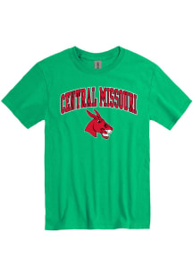 Central Missouri Mules Kelly Green Arch Practice Short Sleeve T Shirt