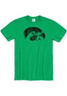 Iowa Hawkeyes Kelly Green Primary Team Logo Short Sleeve T Shirt