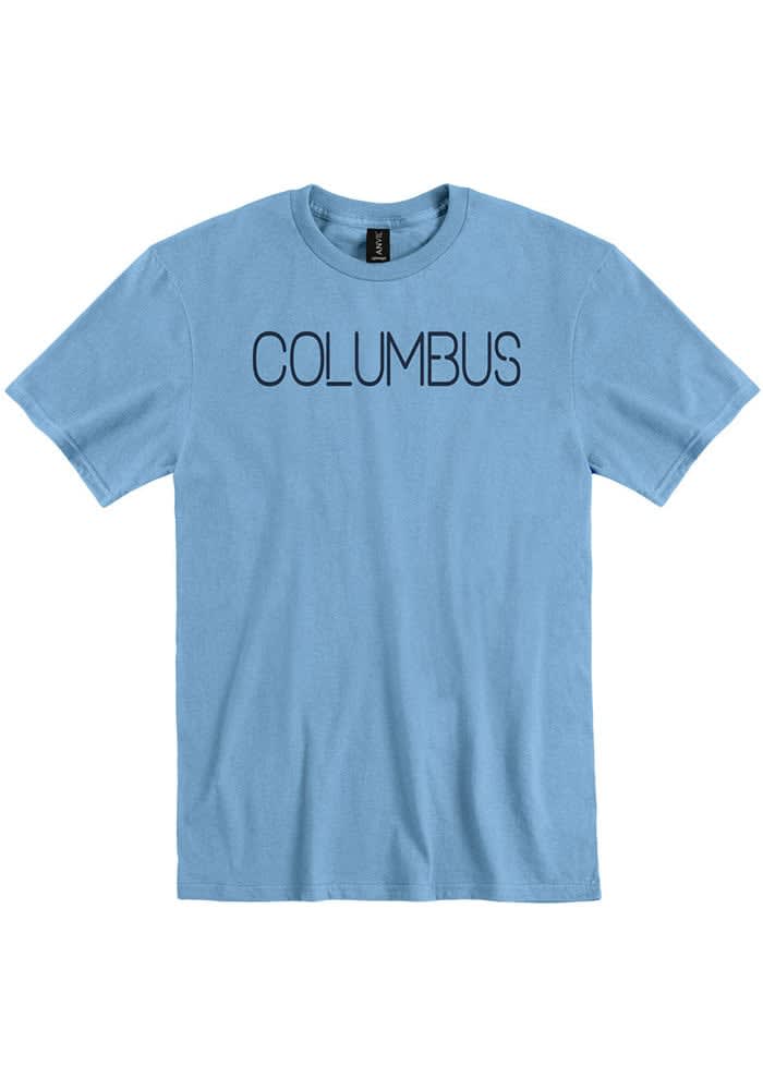 Columbus Light Blue Disconnected Short Sleeve T-Shirt