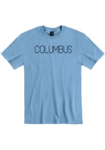 Columbus Light Blue Disconnected Short Sleeve T-Shirt