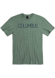 Columbus Heather Military Green Disconnected Short Sleeve T-Shirt