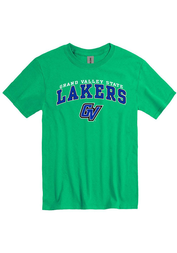 Grand Valley State Lakers Kelly Green Arch Practice Short Sleeve T Shirt