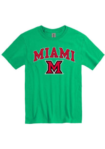Miami RedHawks Kelly Green Arch Practice Short Sleeve T Shirt