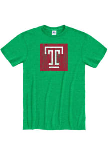 Temple Owls Green Arch Name Short Sleeve T Shirt