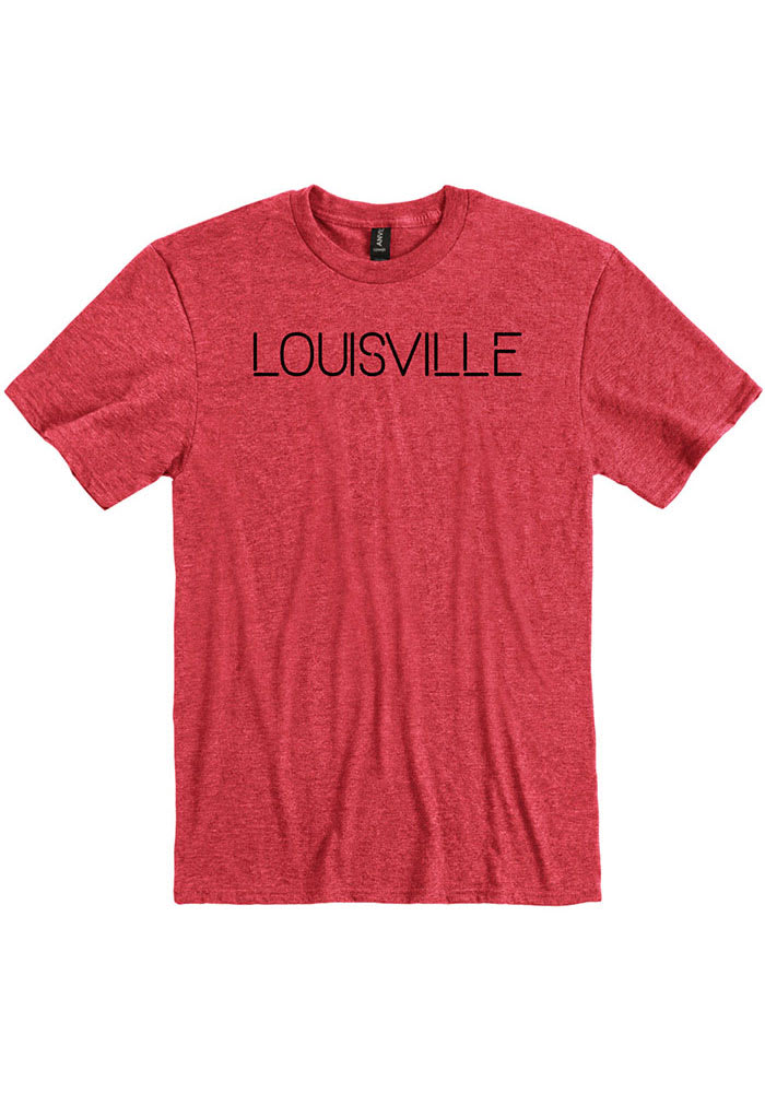 Louisville Heather Red Disconnected Short Sleeve T-Shirt