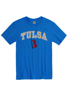 Tulsa Golden Hurricane Blue Arch Mascot Short Sleeve T Shirt