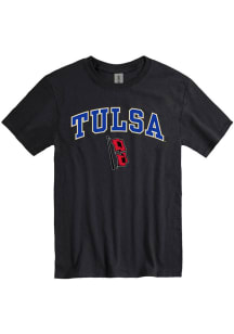 Tulsa Golden Hurricane Black Arch Mascot Short Sleeve T Shirt