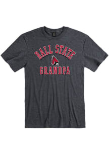 Ball State Cardinals Charcoal Grandpa No1 Short Sleeve T Shirt