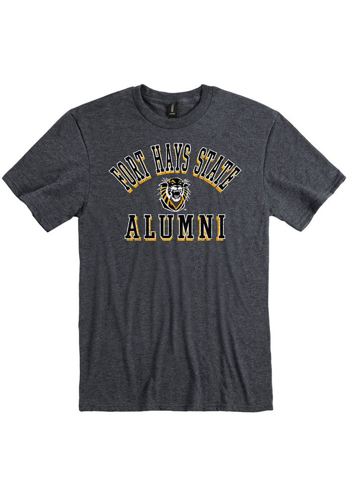 Fort Hays State Tigers Charcoal Alumni #1 Short Sleeve Fashion T Shirt