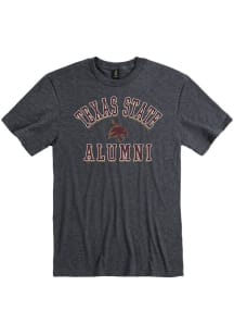 Texas State Bobcats Charcoal Alumni Number One Short Sleeve T Shirt
