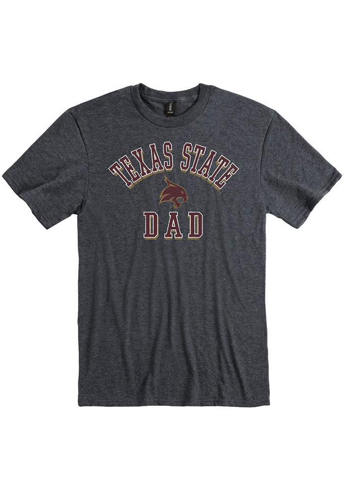Texas State Bobcats Charcoal Dad #1 Short Sleeve Fashion T Shirt