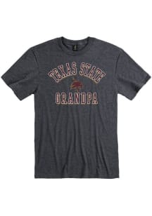 Texas State Bobcats Charcoal Grandpa Number One Short Sleeve T Shirt