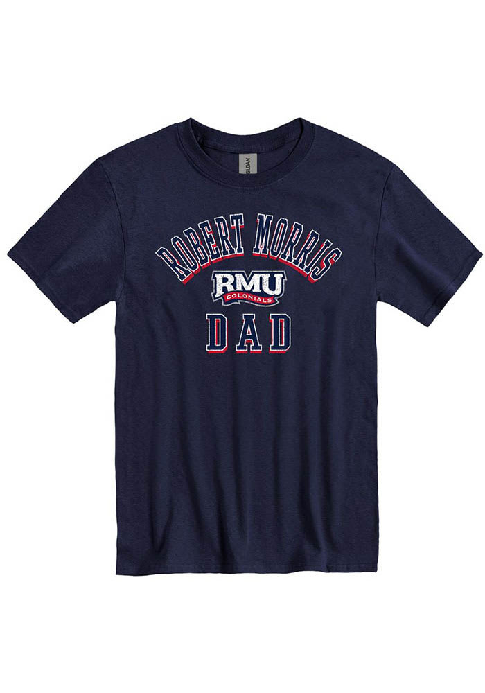 Robert Morris Colonials Navy Blue Dad #1 Short Sleeve T Shirt