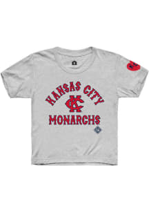 Rally Kansas City Monarchs Youth Grey #1 Design Short Sleeve T-Shirt