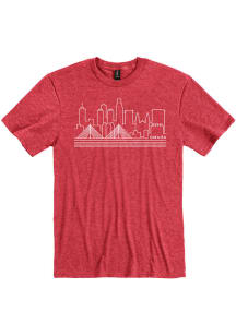 Omaha Red Skyline Short Sleeve Fashion T Shirt