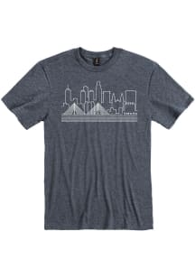 Omaha Navy Blue Skyline Short Sleeve Fashion T Shirt