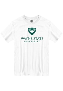 Wayne State Warriors White Name Drop Short Sleeve T Shirt