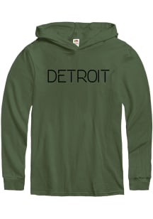 Detroit Mens Olive Disconnect Long Sleeve Hoodie