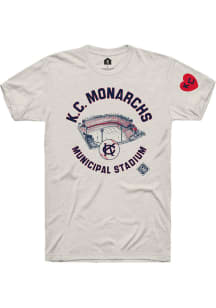 Rally Kansas City Monarchs Oatmeal Municipal Stadium Short Sleeve Fashion T Shirt