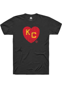 Rally Kansas City Monarchs Black Heart Short Sleeve Fashion T Shirt