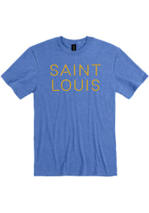 St Louis Blue Disconnected Short Sleeve Fashion T Shirt