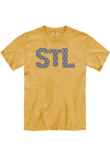 St Louis Gold Fleur De Lis Short Sleeve T Shirt