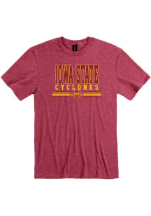 Iowa State Cyclones Cardinal Stacked Legend Short Sleeve T Shirt