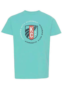 Rally KC Current Youth Teal Circle Short Sleeve T-Shirt